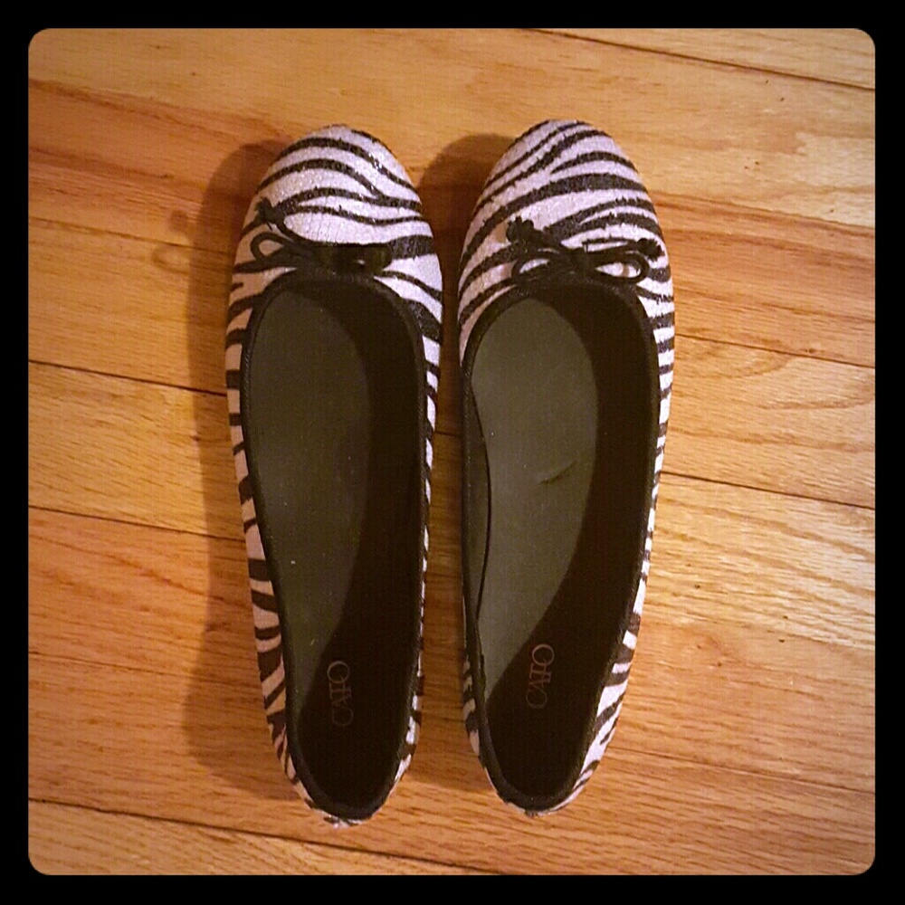 *2 for $15** Zebra print flats